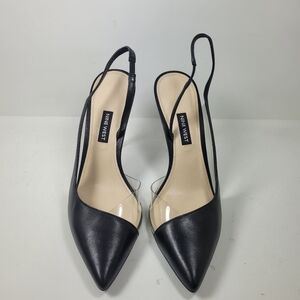 Nine West Black Slingback Heels Leather & manmade Upper
